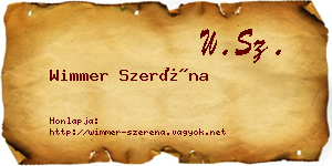 Wimmer Szeréna névjegykártya
